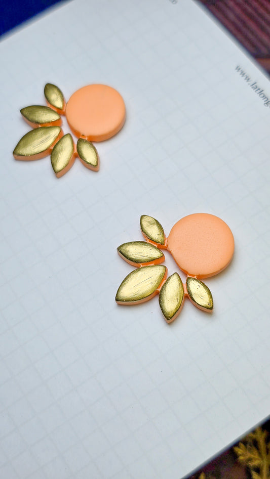 Peach and Gold Studs