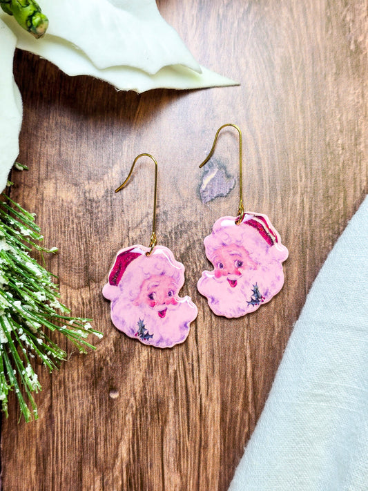 Vintage Pink Santa