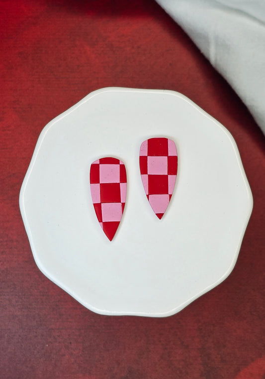 Checkered Dagger Studs