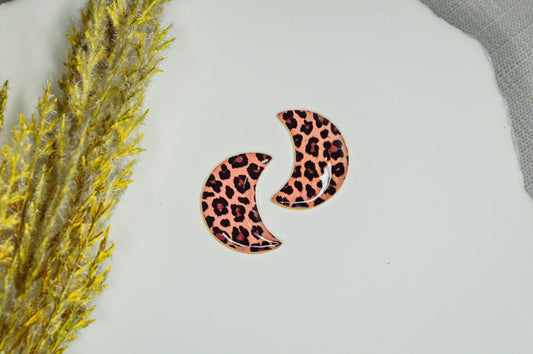 Leopard Moon Studs