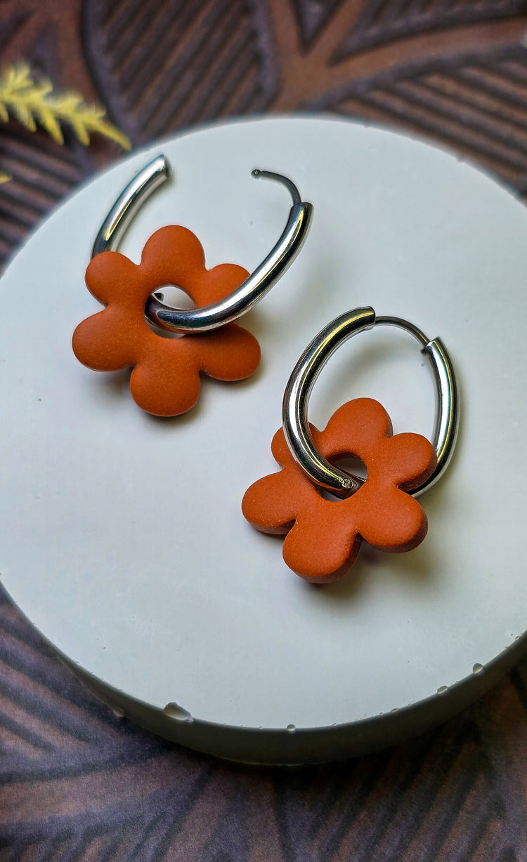 Rust Flower Charm