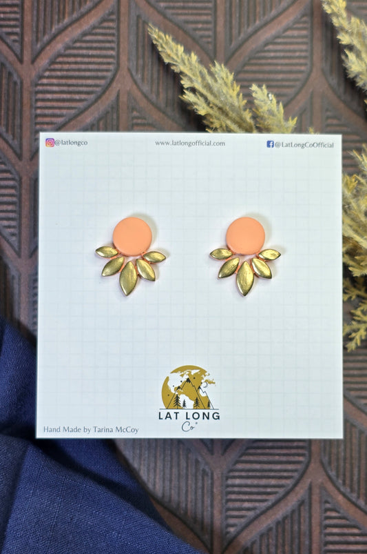 Peach and Gold Studs
