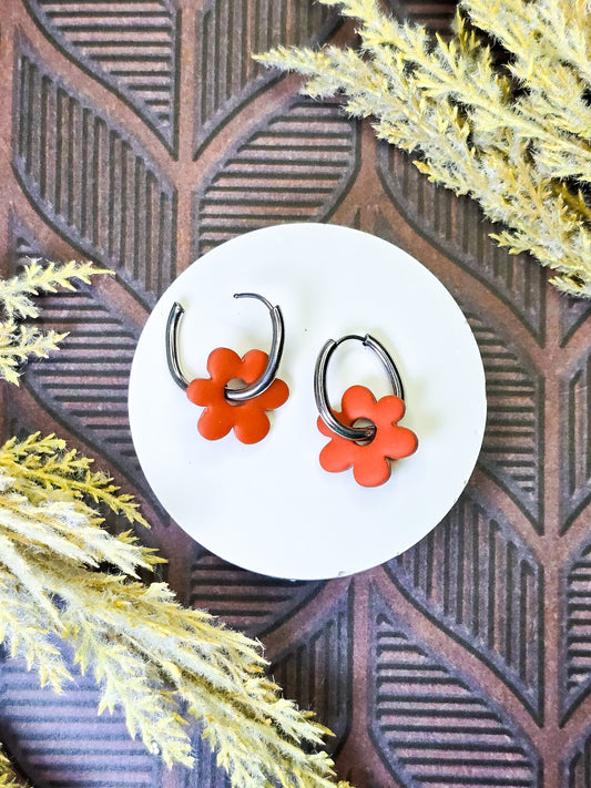 Rust Flower Charm