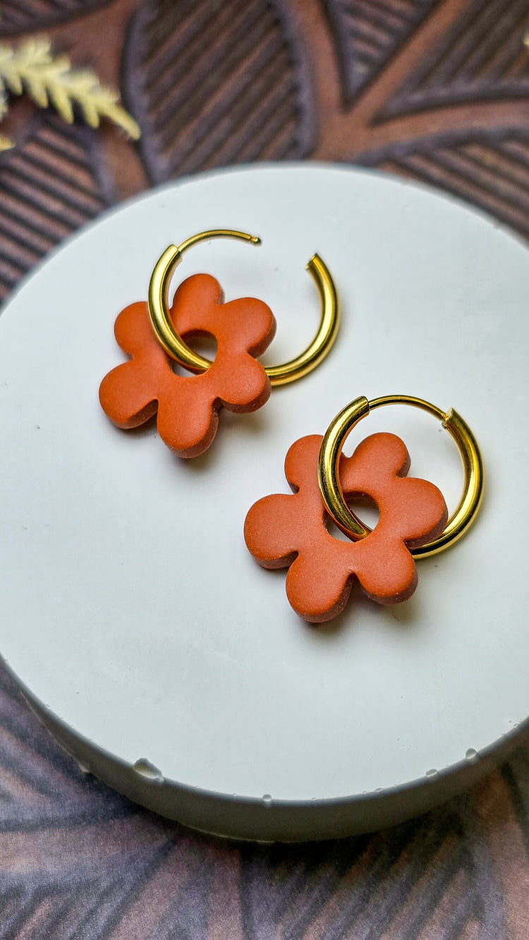 Rust Flower Charm