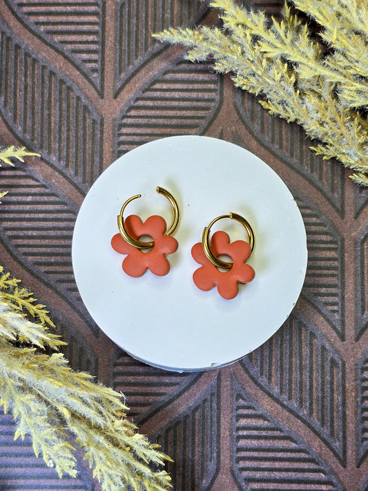 Rust Flower Charm